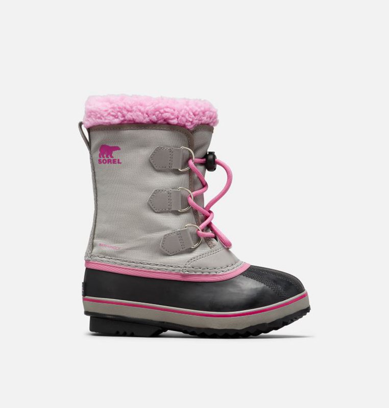 Botas Nieve Sorel Niños - Youth Yoot Pac™ Nylon Gris/Negras/Rosas - 98237-LDWK